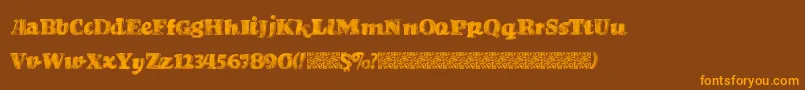 BrandStruck Font – Orange Fonts on Brown Background