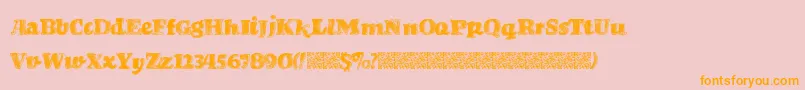 BrandStruck Font – Orange Fonts on Pink Background