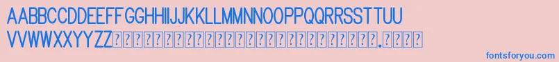 Brandy mono typeface-Schriftart – Blaue Schriften auf rosa Hintergrund