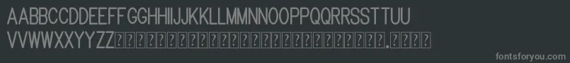 Brandy mono typeface Font – Gray Fonts on Black Background