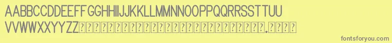Brandy mono typeface Font – Gray Fonts on Yellow Background