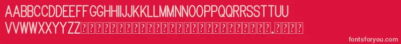 Brandy mono typeface Font – Pink Fonts on Red Background