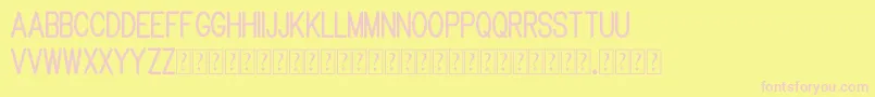 Brandy mono typeface Font – Pink Fonts on Yellow Background