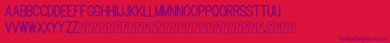 Brandy mono typeface Font – Purple Fonts on Red Background