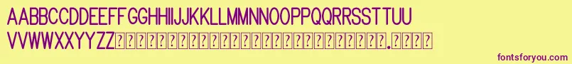 Police Brandy mono typeface – polices violettes sur fond jaune