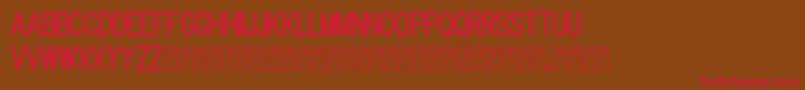 Brandy mono typeface Font – Red Fonts on Brown Background