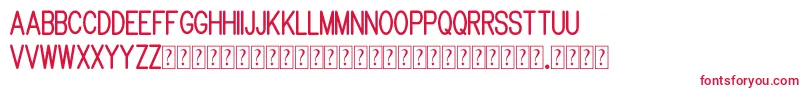 Brandy mono typeface Font – Red Fonts on White Background