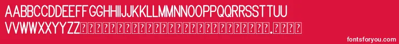 フォントBrandy mono typeface – 赤い背景に白い文字