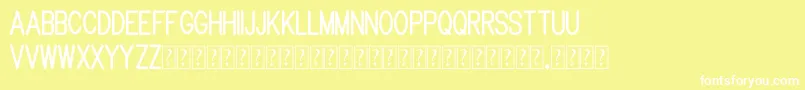 Fonte Brandy mono typeface – fontes brancas em um fundo amarelo