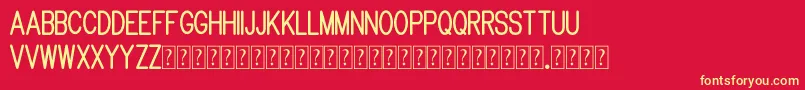 Czcionka Brandy mono typeface – żółte czcionki na czerwonym tle