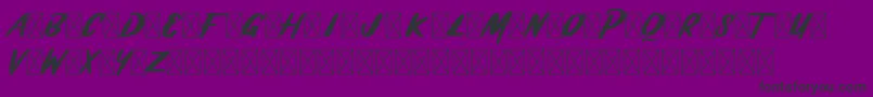 フォントBRASHIO – 紫の背景に黒い文字