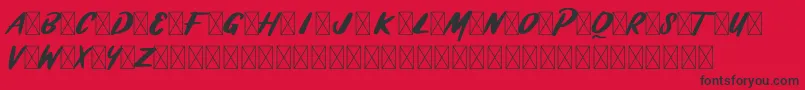 Fonte BRASHIO – fontes pretas em um fundo vermelho