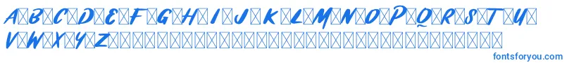 BRASHIO-Schriftart – Blaue Schriften