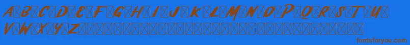 Шрифт BRASHIO – коричневые шрифты на синем фоне