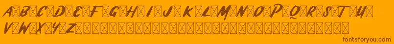 Шрифт BRASHIO – коричневые шрифты на оранжевом фоне