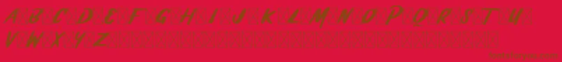 BRASHIO-Schriftart – Braune Schriften auf rotem Hintergrund