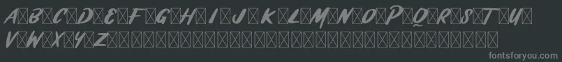 フォントBRASHIO – 黒い背景に灰色の文字