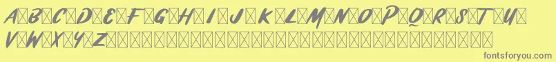 BRASHIO-Schriftart – Graue Schriften auf gelbem Hintergrund