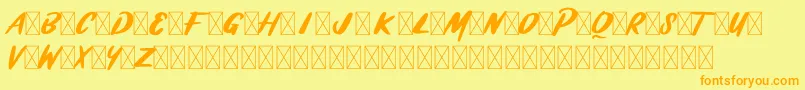 BRASHIO Font – Orange Fonts on Yellow Background