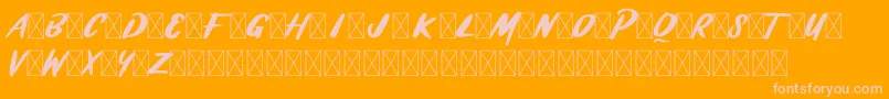 BRASHIO-Schriftart – Rosa Schriften auf orangefarbenem Hintergrund