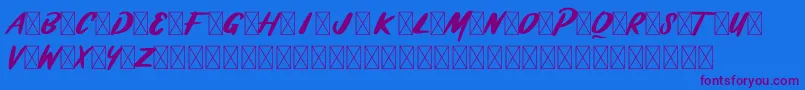 BRASHIO-Schriftart – Violette Schriften auf blauem Hintergrund