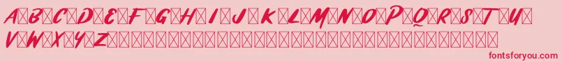 BRASHIO-Schriftart – Rote Schriften auf rosa Hintergrund
