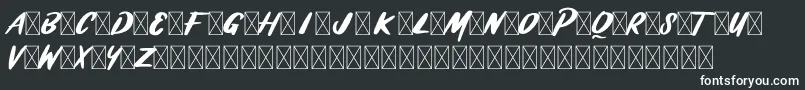 BRASHIO-fontti – valkoiset fontit mustalla taustalla
