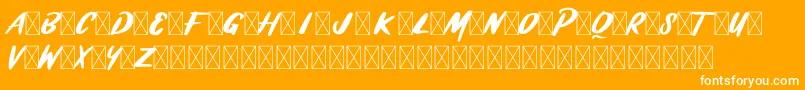 fuente BRASHIO – Fuentes Blancas Sobre Fondo Naranja