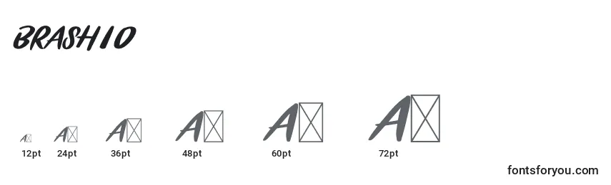 BRASHIO Font Sizes
