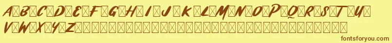 BRASHIO Font – Brown Fonts on Yellow Background