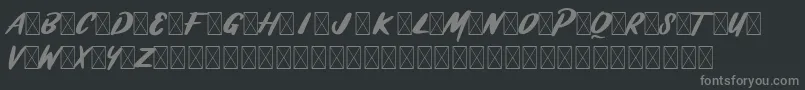 フォントBRASHIO – 黒い背景に灰色の文字