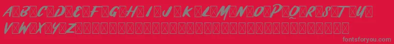 BRASHIO Font – Gray Fonts on Red Background