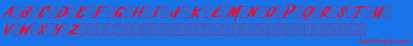 Шрифт BRASHIO – красные шрифты на синем фоне