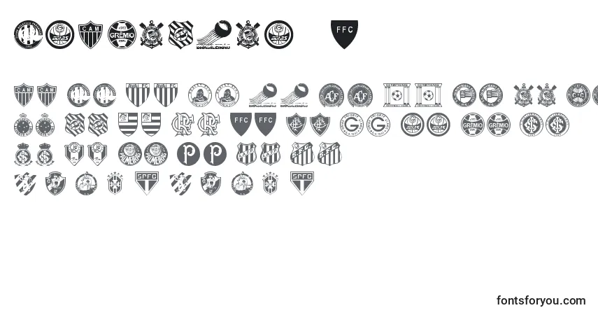 Schriftart BrasileirВ¦o – Alphabet, Zahlen, spezielle Symbole