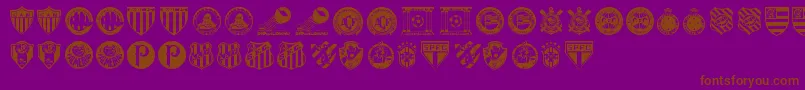 BrasileirВ¦o Font – Brown Fonts on Purple Background