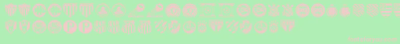 BrasileirВ¦o Font – Pink Fonts on Green Background