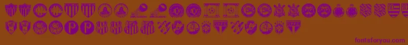 Шрифт BrasileirВ¦o – фиолетовые шрифты на коричневом фоне
