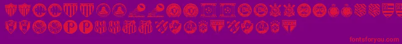 fuente BrasileirВ¦o – Fuentes Rojas Sobre Fondo Morado