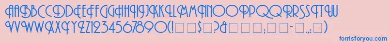 AndesNormal Font – Blue Fonts on Pink Background