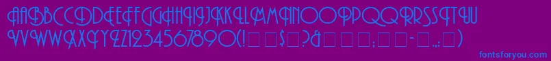 フォントAndesNormal – 紫色の背景に青い文字