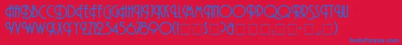 フォントAndesNormal – 赤い背景に青い文字