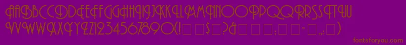 AndesNormal-fontti – ruskeat fontit violetilla taustalla