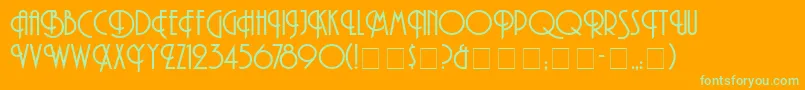 AndesNormal Font – Green Fonts on Orange Background
