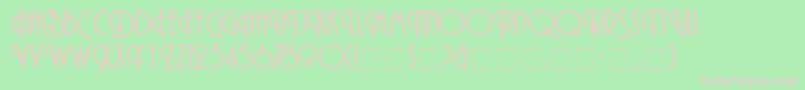 AndesNormal-Schriftart – Rosa Schriften auf grünem Hintergrund