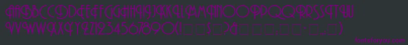 AndesNormal-fontti – violetit fontit mustalla taustalla