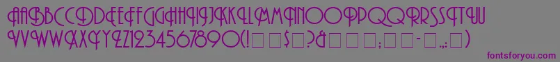 AndesNormal-fontti – violetit fontit harmaalla taustalla