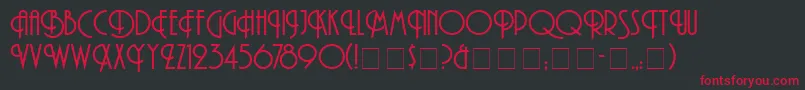 AndesNormal Font – Red Fonts on Black Background
