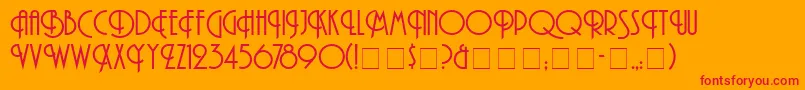 AndesNormal Font – Red Fonts on Orange Background