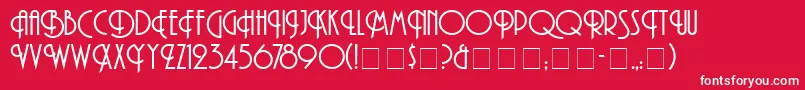 フォントAndesNormal – 赤い背景に白い文字