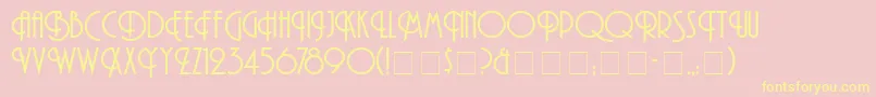 AndesNormal Font – Yellow Fonts on Pink Background